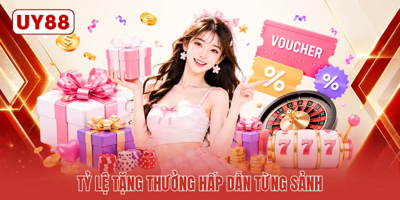 Tỷ lệ tặng thưởng hấp dẫn từng sảnh